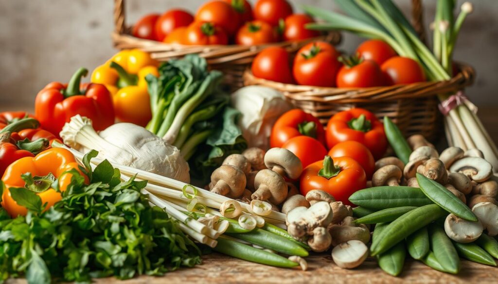 Fresh Vegetables for Black Pepper Chicken Stir-Fry