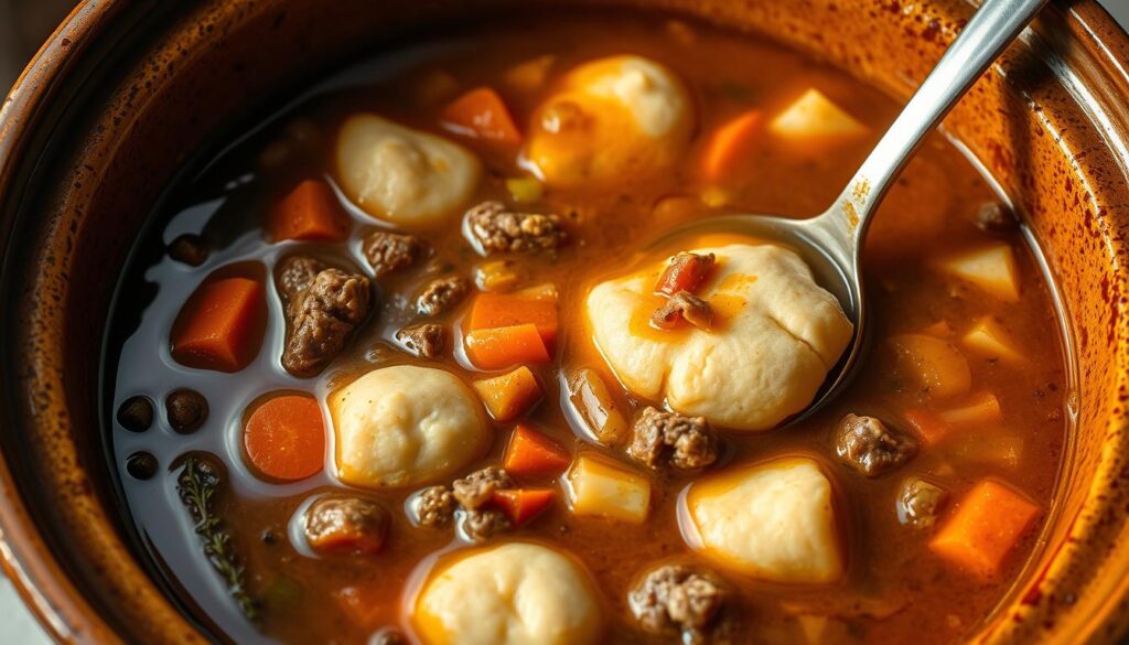 Hearty Ground Beef Soup in Slow Cooker