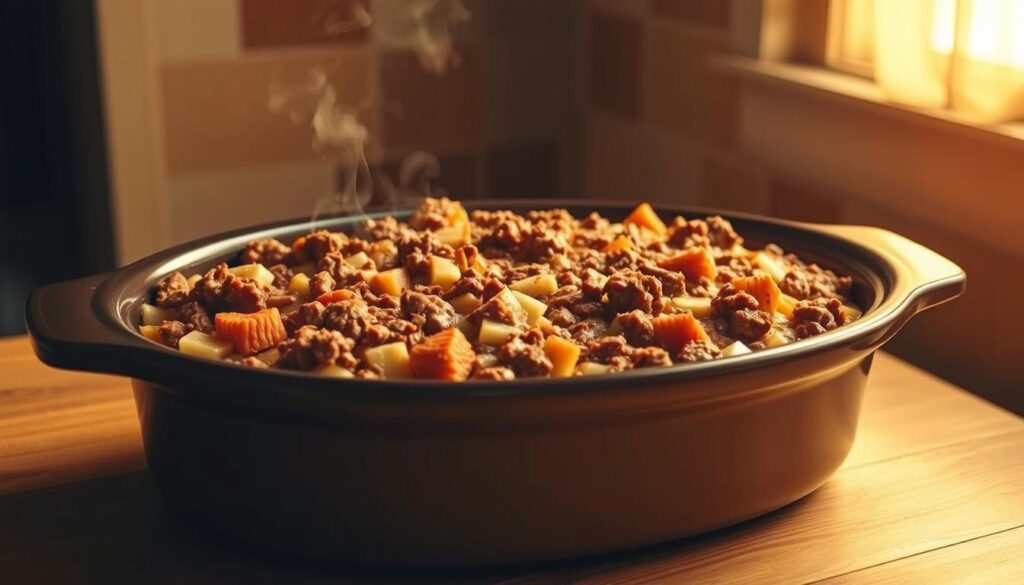 Slow Cooker Ground Beef Casserole