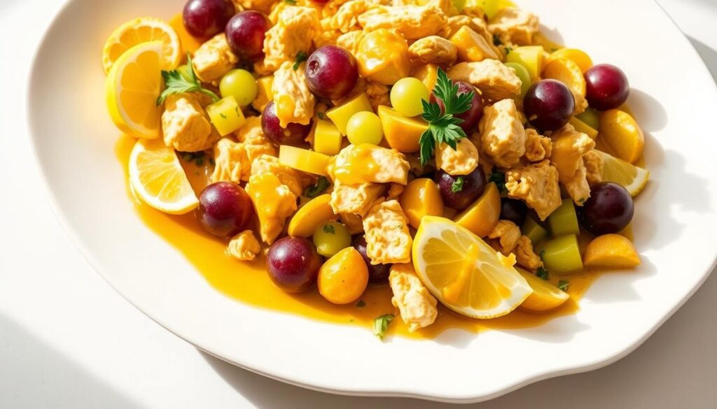 curry chicken salad with grapes