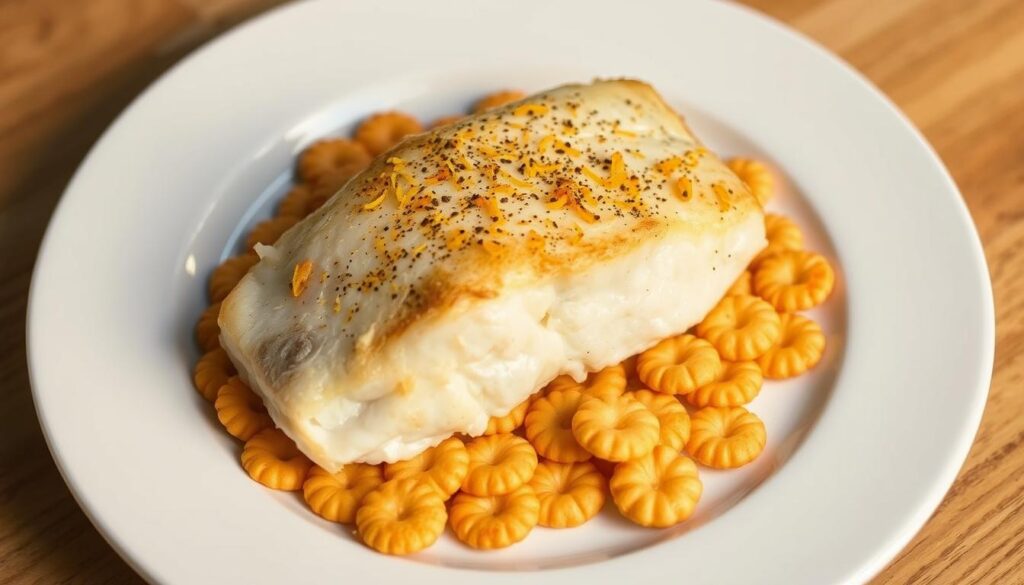 Baked Cod Fish with Ritz Crackers