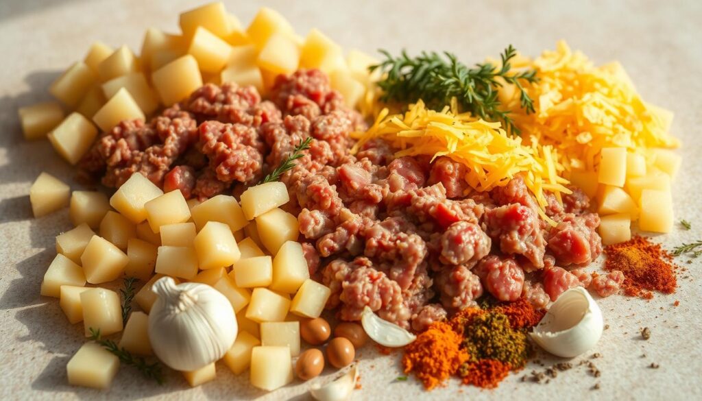 Hamburger Potato Casserole Ingredients