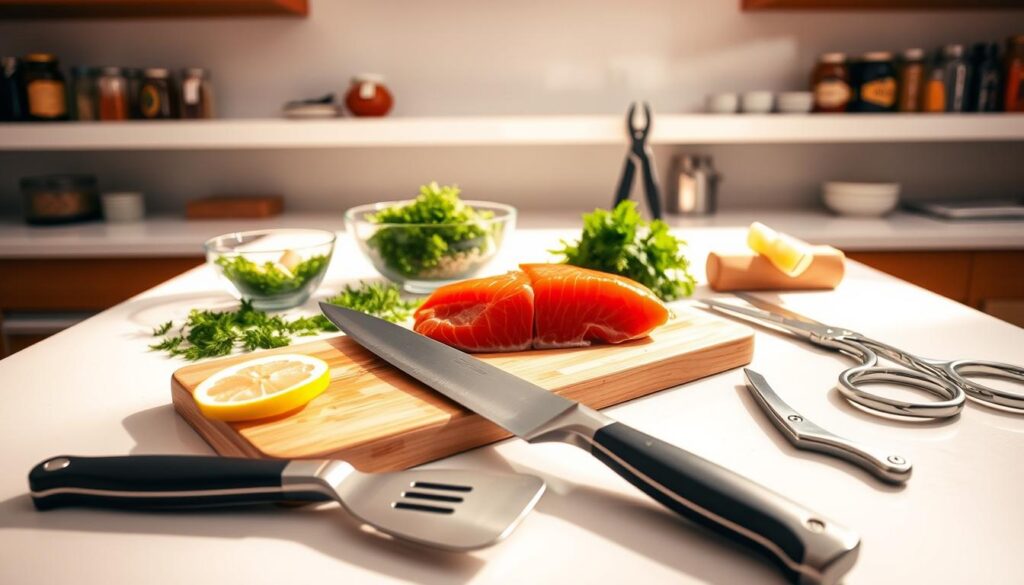 Kitchen Tools for Salmon Preparation