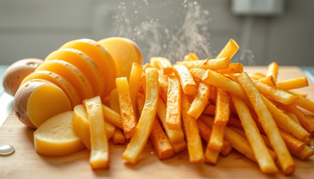 Preparing Crispy Golden French Fries