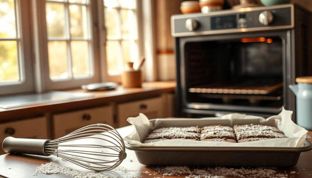 Vanilla Brownies Baking Process