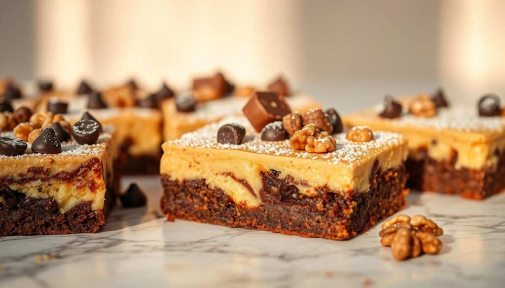 Vanilla Brownies with Toppings