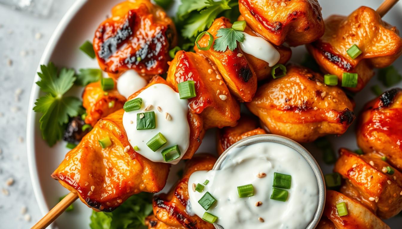 bang bang chicken skewers